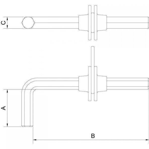 Chave Hexagonal Longa 3mm para Trabalho em Altura Tramontina PRO - 2