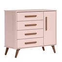 Ver imagem 3 de Cômoda 3825 e Guarda Roupa 3830 Q Encanto Retrô Rosa - Qmovi