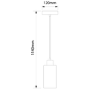 Ver imagem 4 de Luminária Pendente Track Quarto Sala Balcão 1 lâmpada E27 Bivolt Branco 110V/220V