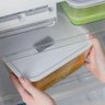 Pote de Vidro com Tampa Hermética 2,4l Mantimento Fresh Lock ou Branco Forno Microondas - 2
