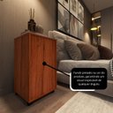 Ver mais imagens de Mesa de Apoio para Quarto Quatro Gavetas Movlar Mdp - Mod.0701:nature/preto