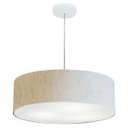 Ver imagem 1 de Lustre Pendente Cilíndrico Vivare Md-4217 Cúpula Tecido 50x15cm - Linho Bege