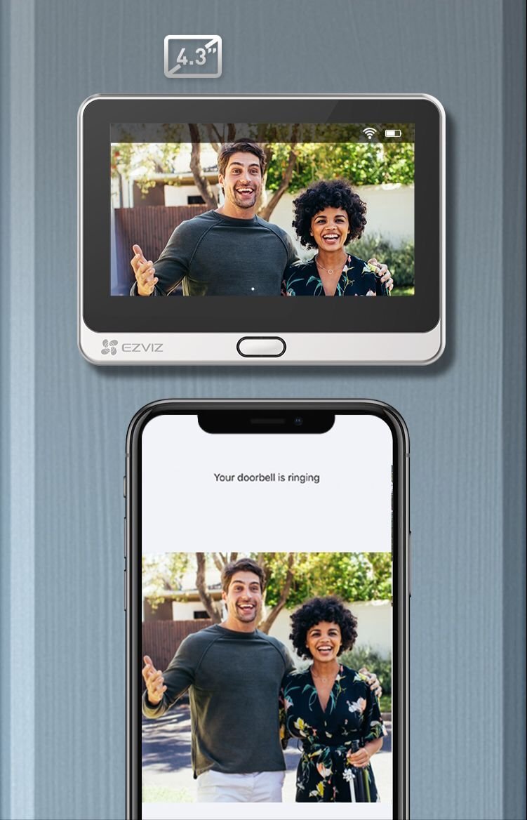 Camera Campainha peephone sem fio CS-DP2C A0-6E2WPFBS EZVIZ - 8