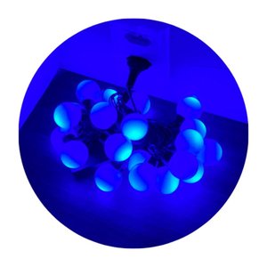 Cordão de Lâmpadas Led em Formato de Bolinhas:azul