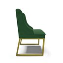 Ver imagem 5 de Cadeira Sala de Jantar Industrial Dourado Kit 4 Liz Veludo Verde D03 - D’Rossi