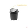 Lixeira Basculante 2,7l Litros Cinza - Plasvale - 3