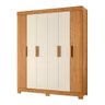 Guarda Roupa Facille 6 Portas 2 Gavetas Carvalho Grife/Off White - Albatroz - 6