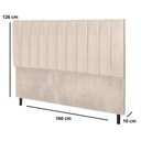 Ver imagem 3 de Cabeceira Cama Box Queen 160cm Carla Suede Bege e Frame