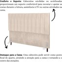 Ver mais imagens de Cabeceira Cama Box Queen 160cm Carla Suede Bege e Frame