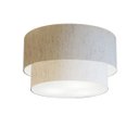 Ver imagem 1 de Plafon Duplo Cilíndrico Vivare Md-3045 Cúpula em Tecido 40x35cm - Linho Bege