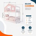 Ver imagem 4 de Treliche Casinha Dos Sonhos com Varanda Madeira Maciça Rosa/ Branco Megamobilia
