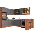 Ver imagem 2 de Cozinha Mdf Estilo Provençal Modulável com Detalhes Ripados Cor:titanio