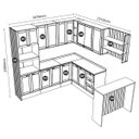 Ver imagem 3 de Cozinha Mdf Estilo Provençal Modulável com Detalhes Ripados Cor:titanio