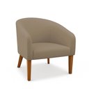 Ver imagem 3 de Poltrona Sala Decorativa Kit 2 Stella Pé Madeira Trapézio Castanho Suede Marrom Rato D03 - D’Rossi