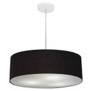 Ver imagem 1 de Lustre Pendente Cilíndrico Vivare Md-4217 Cúpula Tecido 50x15cm - Preto