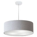 Ver imagem 1 de Lustre Pendente Cilíndrico Vivare Md-4217 Cúpula Tecido 50x15cm - Rustico Cinza