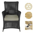 Ver imagem 5 de 4 Poltronas e 1 Mesa Igapó Alumínio Marrom Corda Náutica E8 Preto