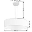 Ver imagem 2 de Lustre Pendente Cilíndrico Vivare Md-4217 Cúpula Tecido 50x15cm - Rustico Bege
