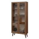 Ver imagem 2 de Cristaleira 70 Cm 2 Portas de Vidro com Pés Cônicos Rustic/marrom Madesa