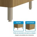 Ver imagem 5 de Cozinha Compacta 4 Pçs Tampo 200cm Slim Luciane Móveis Freijó-freijó -cinza Cristal