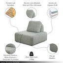Ver imagem 5 de Conjunto Sala de Estar 1 Sofá Retrátil Modulado 282cm e 2 Poltronas Santiago Bouclê Cinza G89 - Gran