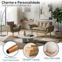 Ver imagem 3 de Kit Namoradeira e Poltrona Decorativa para Sala Recepção Manicure Consultório Alice Tecido Suede