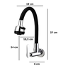 Torneira Flexível Metal para Cozinha de Parede Fc-06 - 3