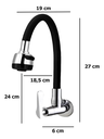 Ver imagem 3 de Torneira Flexível Metal para Cozinha de Parede Fc-06