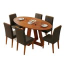 Ver imagem 1 de Conjunto Sala de Jantar Mesa 1,80m Vick 6 Cadeiras Tati
