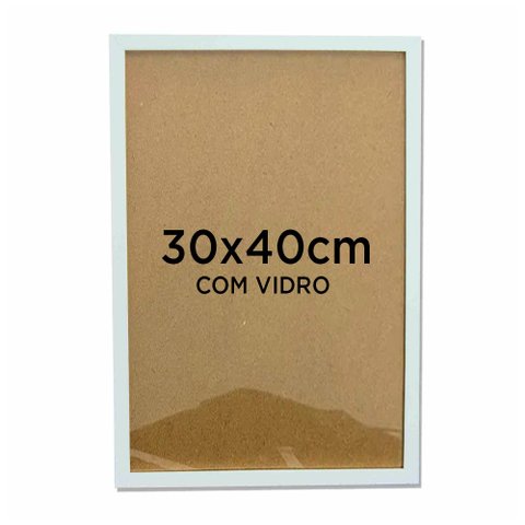 Moldura para Quadro Decorativo 30x40cm com Vidro - Várias Cores