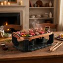 Ver imagem 2 de Chapa de Pedra Gourmet Fondue 31cm + Panela 800ml + Rechauds