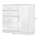 Ver imagem 4 de Cômoda Sapateira Vênus 1 Porta e 4 Gavetas Branco - Moval Branco