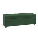 Ver imagem 4 de Canto Alemão Recamier Bau + Painel Madri 160cm Veludo Verde - Inova Decor
