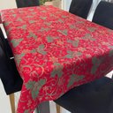 Ver imagem 2 de Toalha de Mesa Quadrada Jacquard Luxo Espirito Natalino - 1,40 x 1,40M