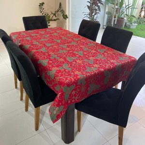 Toalha de Mesa Quadrada Jacquard Luxo Espirito Natalino - 1,40 x 1,40M