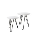 Ver imagem 3 de Mesa de Lateral Duo Lisboa Ferro Preto Tampo Branco