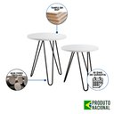 Ver imagem 2 de Mesa de Lateral Duo Lisboa Ferro Preto Tampo Branco