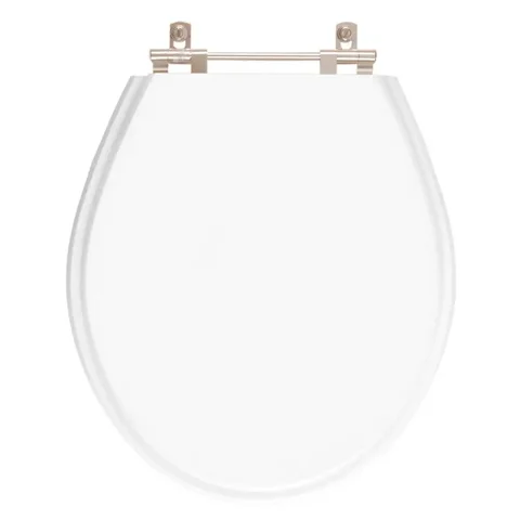 Assento Sanitário em MDF Carina Branco para bacia Ideal Standard
