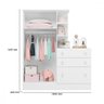 Guarda Roupa Infantil Doce Sonho 2 Portas 3 Gavetas Branco Qmovi - 3