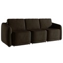 Ver imagem 2 de Sofá Cama Modulado Retrátil e Reclinável Decorativo Varsóvia 246cm Veludo Marrom G33 - Gran Belo