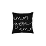 Capa Almofada Preta Amor Gera Amor 40cm Facil Lavar 1un - 1