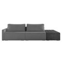 Ver imagem 3 de Sofá Ilha 2 Lugares Living 252cm Modulado Lary Bouclê Pu Pto K01 Cor Cinza