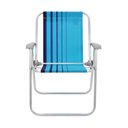 Ver imagem 2 de Kit 4 Cadeira de Praia Camping Alumínio Samoa Azul Tramontina