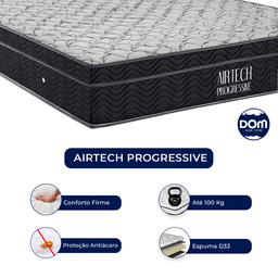 Cama Box Bipartido King Size Cinza e Colchão Airtech Progressive M. Ensacadas Ortobom - 2