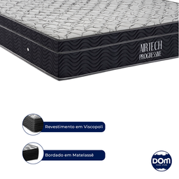 Cama Box Bipartido King Size Cinza e Colchão Airtech Progressive M. Ensacadas Ortobom - 3