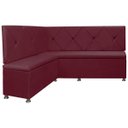 Ver imagem 5 de Kit Canto Alemão 4 Lugares com Baú Veludo Bordo 1,25x1,60m Sofa Store