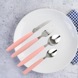 Jogo de Talheres Inox 25 Peças Faqueiro Linha Caprese Com Porta Talher Rosa Fratelli - 8