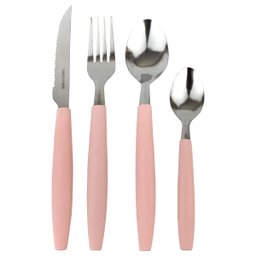 Jogo de Talheres Inox 25 Peças Faqueiro Linha Caprese Com Porta Talher Rosa Fratelli - 3