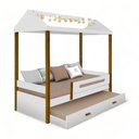 Ver imagem 2 de Cama Casa Sara Branca com Auxiliar e Led