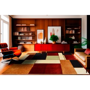 Tapete Rayza Marbella Moderno Retângulos 1.98m X 3.00m